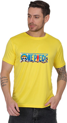 ARTIYAN Graphic Print Men Round Neck Yellow T-Shirt