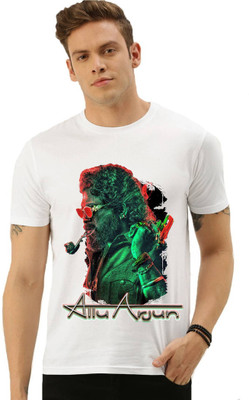HamsaMART.com Printed Men Round Neck White T-Shirt