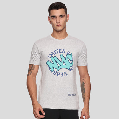 INFINIA Graphic Print Men Round Neck Maroon T-Shirt