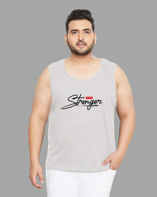 KIXO PLUS Printed Men Round Neck Grey T-Shirt