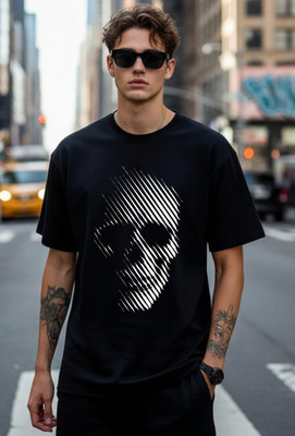 Uniplanet Store Printed Men Round Neck Black T-Shirt