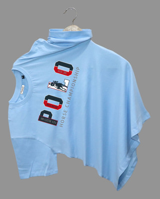 Magneto Printed Men Round Neck Light Blue T-Shirt