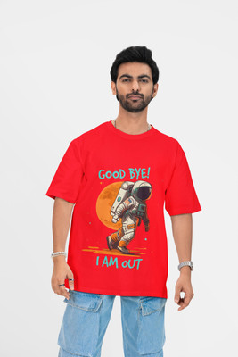 Stylewill Printed Men Round Neck Red T-Shirt