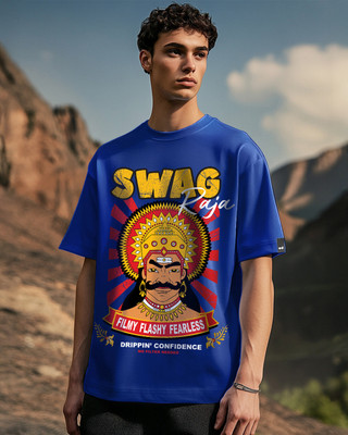 BEWAKOOF Graphic Print Men Round Neck Blue T-Shirt