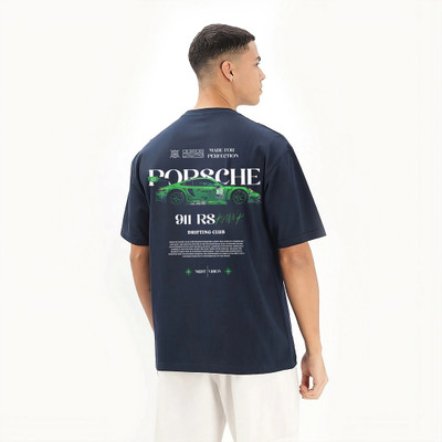MIT Bharat Graphic Print Men Round Neck Blue T-Shirt