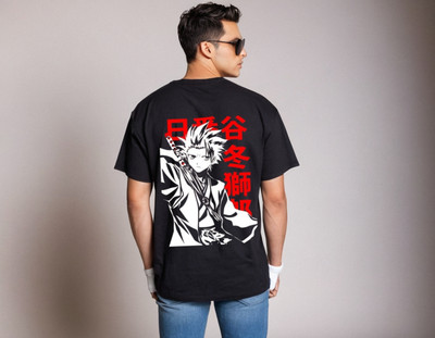 Be Crazy Printed Men Round Neck Black T-Shirt