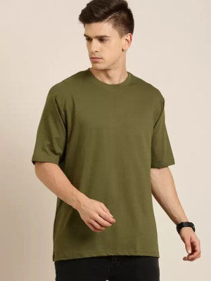 CLOFLIX Solid Men Round Neck Green T-Shirt