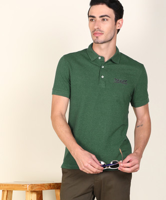 LEVI'S Solid Men Polo Neck Green T-Shirt