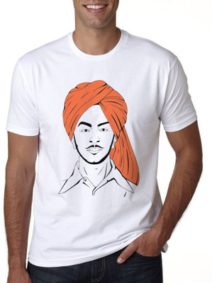 GPI CREATION Printed, Self Design, Typography Men Round Neck White T-Shirt