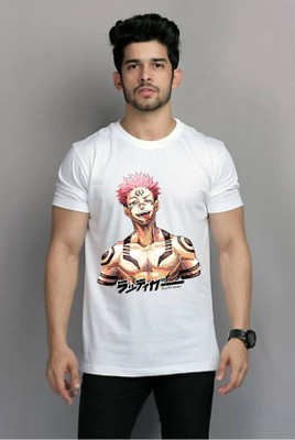 PRINTISTA Graphic Print Men Round Neck White T-Shirt