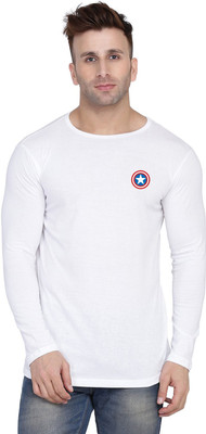 Trendfull Printed Men Round Neck White T-Shirt