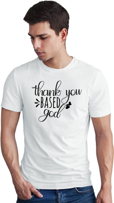 Seek Buy Love Printed Men Round Neck White T-Shirt
