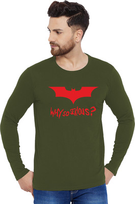 Organic Chics Printed Men Round Neck Green T-Shirt