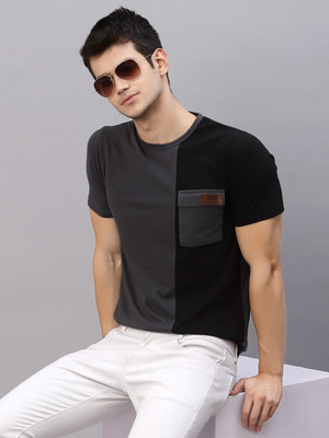 RIGO Printed Men Round Neck Grey T-Shirt