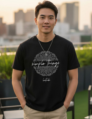 Leotude Printed Men Round Neck Black T-Shirt