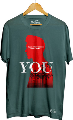 THE PRINT PLATTER Graphic Print Men Round Neck Dark Green T-Shirt