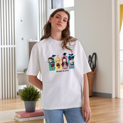 Pling Bling Graphic Print Women Round Neck White T-Shirt