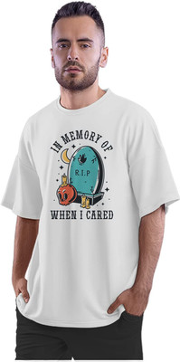 Trendy Samples Printed Men Round Neck White T-Shirt