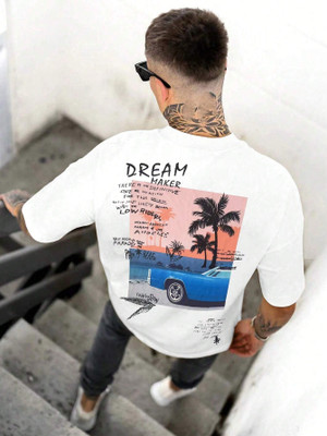 Relva Printed Men Round Neck White T-Shirt
