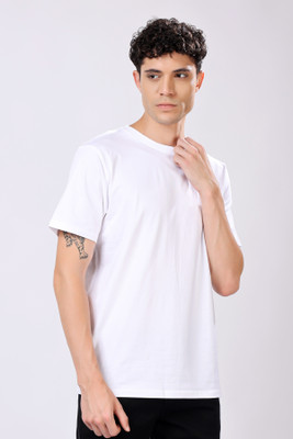 Stylox Printed Men Crew Neck White T-Shirt