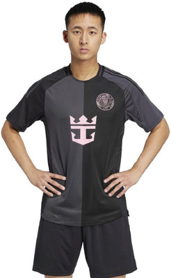 Thiva Printed Men Polo Neck Black T-Shirt