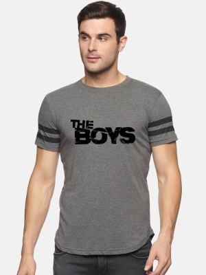 Trends Tower Typography Men Round Neck Grey T-Shirt