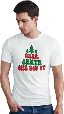 Seek Buy Love Printed Men Round Neck White T-Shirt