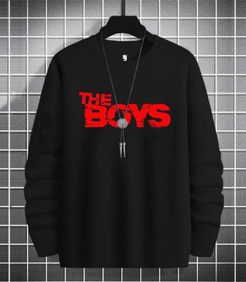 BLIVE Typography Men Round Neck Black T-Shirt