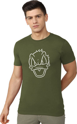 RULEDBYSUN Printed Men Round Neck Green T-Shirt