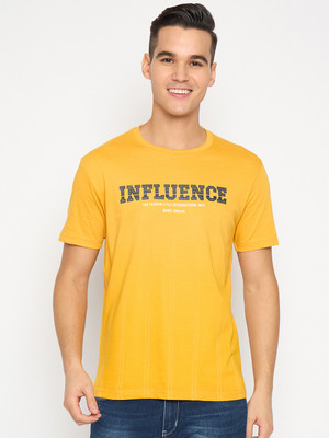 DUKE Printed Men Round Neck Yellow T-Shirt
