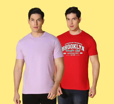 WOOSTRO Typography Men Round Neck Multicolor T-Shirt