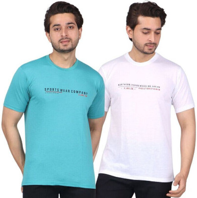 WILD ELEPHANT Printed Men Round Neck Multicolor T-Shirt