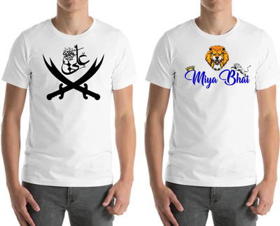 geetaffashion Printed Men Round Neck White T-Shirt