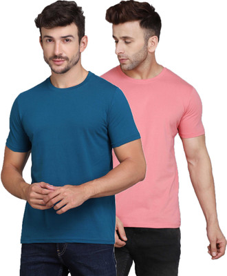 MINISTRY OF FRIENDS Solid Men Round Neck Multicolor T-Shirt