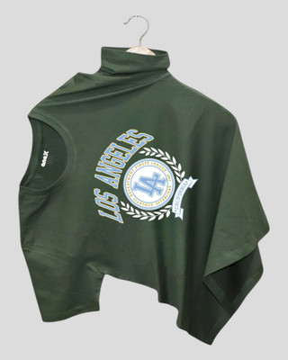 Velvawear Printed Men Crew Neck Dark Green T-Shirt