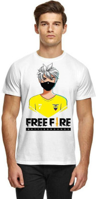 HOC Printed Men Round Neck White T-Shirt