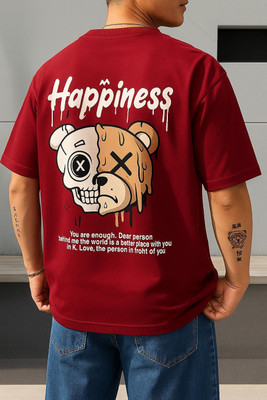 DRIFTH Graphic Print Men Round Neck Maroon T-Shirt