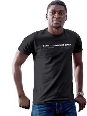 Fighterhero Printed Men Round Neck Black T-Shirt