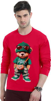 Trend Twisst Graphic Print Men Round Neck Red T-Shirt