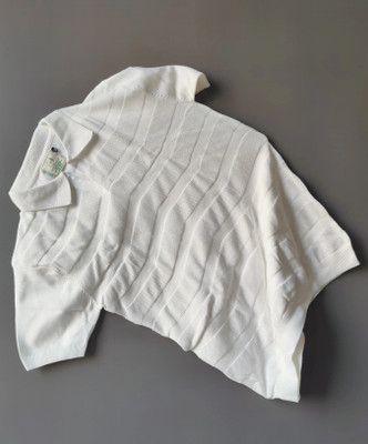 HouseOfCommon Self Design Men Round Neck White T-Shirt