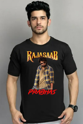 Tee Gallery Graphic Print Men Round Neck Black T-Shirt