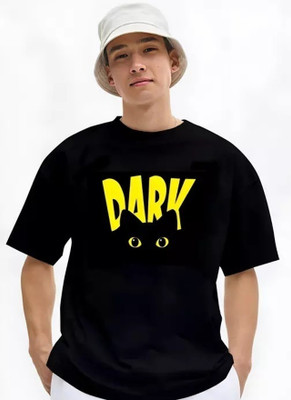 AVA Fashion Printed, Typography Men Round Neck Black T-Shirt
