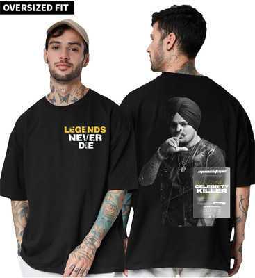 Tee Gallery Printed, Typography Men Round Neck Black T-Shirt