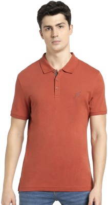 JOCKEY Solid Men Polo Neck Orange T-Shirt