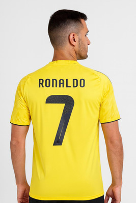 teky Printed Men Round Neck Yellow T-Shirt