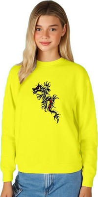 HouseOfCommon Printed Women Round Neck Yellow T-Shirt