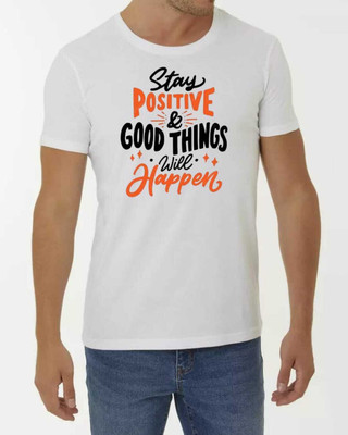 RBT Typography, Solid Men Round Neck White T-Shirt