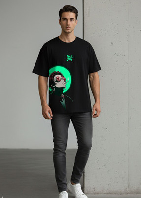 klaema Graphic Print Men Round Neck Black T-Shirt