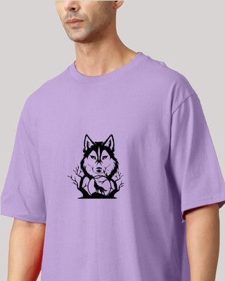 Arfila Printed Men Round Neck Purple T-Shirt