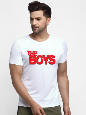 GPGARMNETS Printed Men Round Neck White T-Shirt